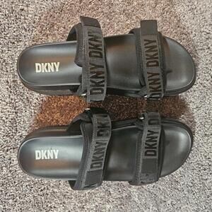 Women's DKNY Black Slip-on Sandals. 10M